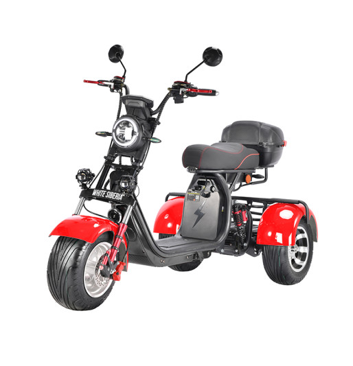 Электроскутер WHITE SIBERIA PRO TRIKE+ 3000W, красный